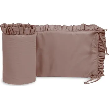 Prostěradlo Mantinel do postýlky 30×180 cm Bavlna s volánkem Béžová – BABY SIESTA