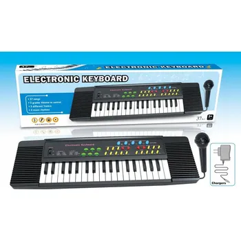 Hudební nástroj pro děti VARHÁNKY PIANINO KLÁVESNICE S MIKROFONEM 37 KLÁVES NAHRÁVÁNÍ DÁREK