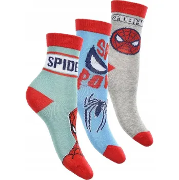 Spiderman MARVEL Dětské PONOŽKY 3-BALENÍ velikost 23/26