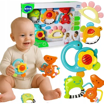 Sada chrastítek kousátko dinosaurus dinosaurus 5 kusů