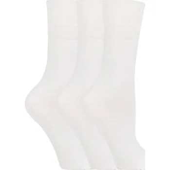 Dámské ponožky IOMI Gentle Grip dámské diabetické ponožky 3 páry BÍLÉ bez gumiček