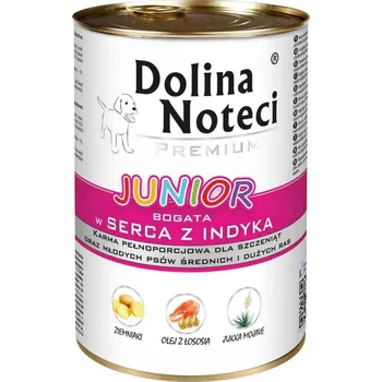 Krmivo pro psa Dolina Noteci Konzerva Premium Junior Krůtí Srdce Vlhké Krmivo Pro Psa 400g