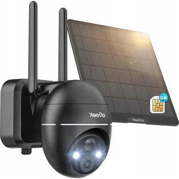 IP kamera Solární venkovní otočná kamera GSM 3G 4G LTE SIM 2K 3MPx Monitoring