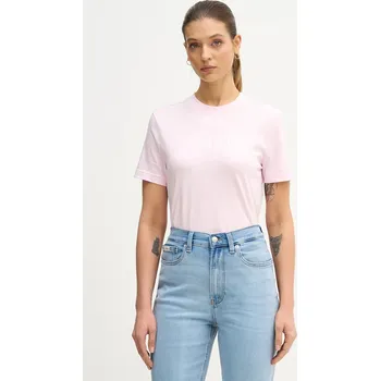 Pánské oblečení Bavlněné tričko Calvin Klein Jeans LV047E813G růžová 03X, vel. M