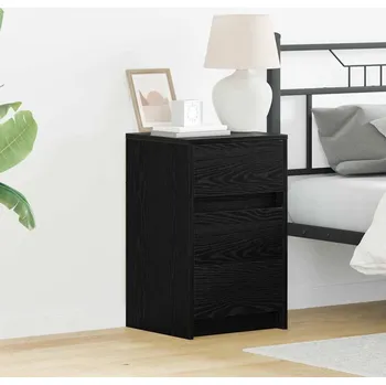 Ložnice Noční skříňka Černý dub 38 x 34 x 61 cm Kompozitní dřevo
