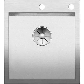 Granitový dřez Jednokomorový dřez Blanco Zerox ocel stříbrný