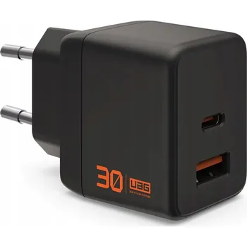 UAG SRGE Charger - síťová nabíječka 30W, port USB-C a USB-A (černá)