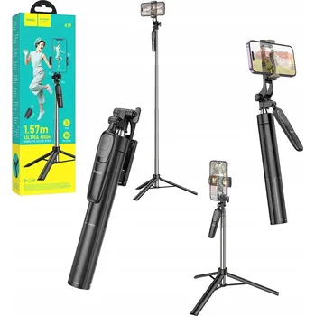 Stativ Držák selfie tyče Hoco K19 černý STATIV vysoký 1,57 m
