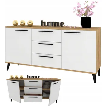 Komoda Komoda Krak Meble 150 x 40 x 76 cm dub craft zlatý matný