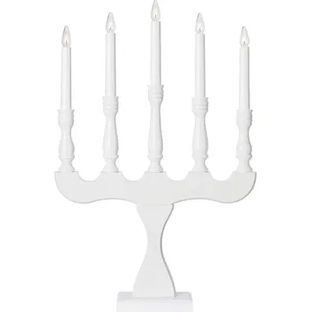 Svícen Markslöjd Svaneholm adventní bílý svícen 5 žárovek