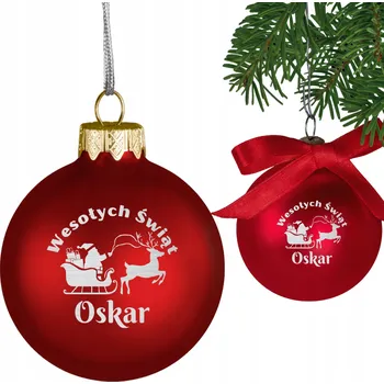 Vánoční dekorace Vánoční koule skleněná 8 cm červená