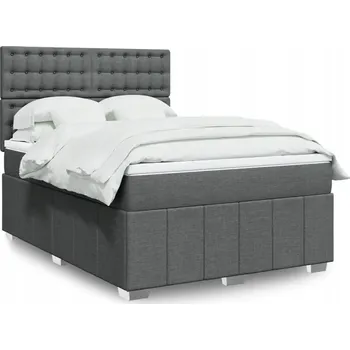 Postel Čalouněná dvoulůžková postel VidaXL 160x200 v odstínech šedé