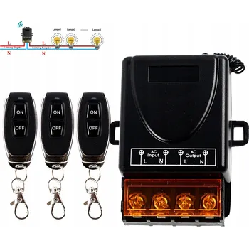 Bezpečnostní kamera Bezdrátový spínač 30A pro dálkové ovládání světel v domácnosti 230V