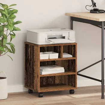 Příborník do zásuvky Stojan na tiskárnu Staré dřevo 41 x 32 x 48 cm Kompozitní dřevo