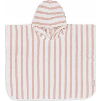 Osuška s kapucí pončo 65x62 cm Stripe pink Jollein