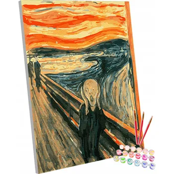 Obraz Obraz k vymalování podle čísel 123Art Výkřik 40x50 cm