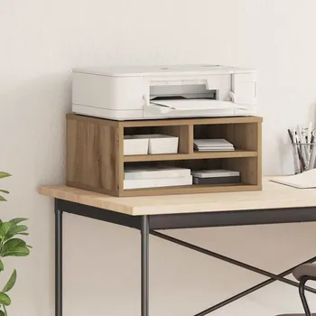 Příborník do zásuvky Stojan na tiskárnu s úložištěm dub artisan 49 x 40 x 22.5 cm