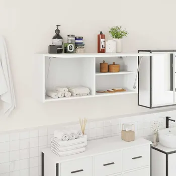 Koupelnový nábytek Koupelnová nástěnná skříňka bílá 100x25x40 cm kompozitní dřevo