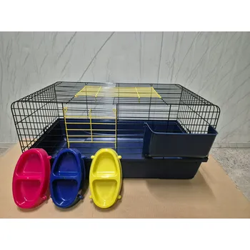 KLEC PRO KRÁLÍKA MORČATA POZINK 80 cm + miska + OTEVÍRATELNÁ SHORA