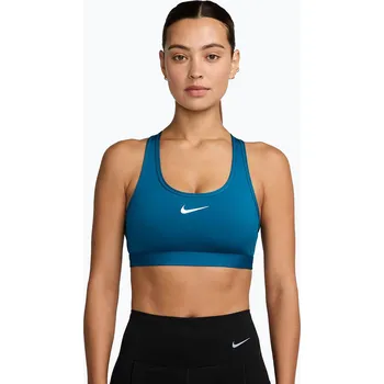 Dámské spodní prádlo Sportovní podprsenka Nike Swoosh Medium Support green abyss/white