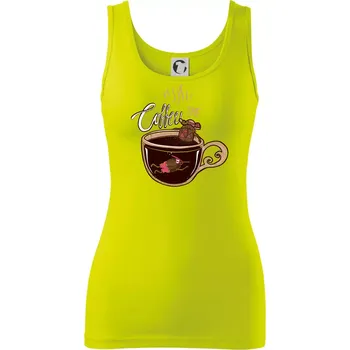 Coffee time bath (Pecka design) - Dámské tílko - S ( Limetková )
