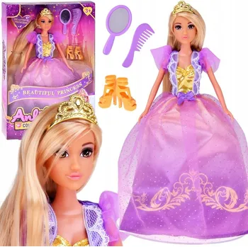 Panenka Panenka dlouhovlasá princezna v plesových šatech + doplňky ZA5704