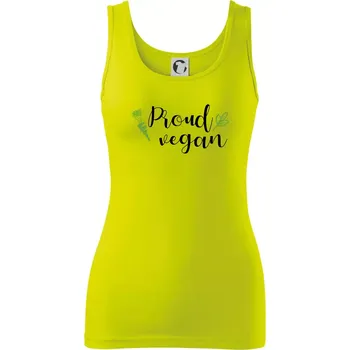 Dámské tričko Proud vegan - Dámské tílko - XS ( Limetková )