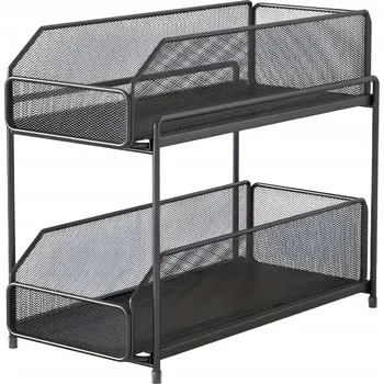 Křeslo Kuchyňská police ER4 černá nerezová ocel 2 úrovně na koření