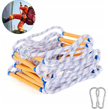 Žebřík 10m Žebřík s karabinou, nosnost 200 kg.