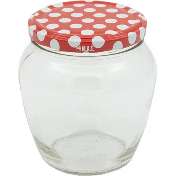 Stolování Sada zavařovacích sklenic 550ml TWIST 82 s víčky PUNTÍK (8ks)