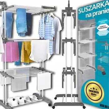 Sušák na prádlo Volně stojící skládací sušák na prádlo s 8 rameny, nosnost 40 kg