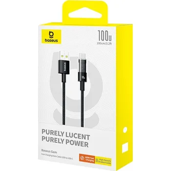Datový kabel Kabel Baseus Gem USB - USB-C 100W 1m (černý)