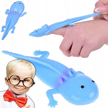 Dřevěná hračka STRZEL SE Z JASZCZURY ANTISTRESOVÁ ZÁBAVNÁ HRAČKA GADGET NA PRST HRAČKY