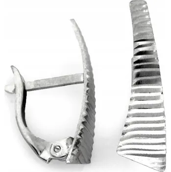 Náušnice Stříbrné náušnice pevné 925 podlouhlé s anglickým zapínáním pro každodenní nošení