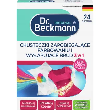 Prací prášek Dr. Beckmann Ubrousky 3v1 do praní zachycující barvy a nečistoty 24 ks