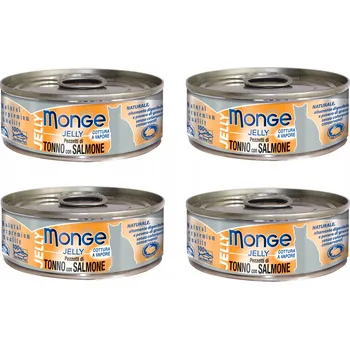Krmivo pro kočku MONGE JELLY pro kočky tuňák s lososem 80g