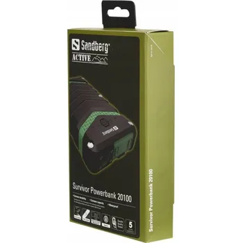 Powerbanka Powerbanka Sandberg 20100 mAh, zelená