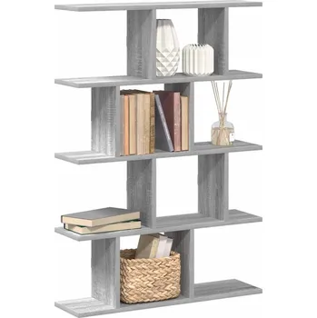 police Nástěnná police 12 přihrádek šedá sonoma kompozitní dřevo