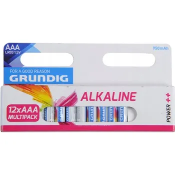 Článková baterie Alkalická baterie Grundig AAA (R3) 12 ks