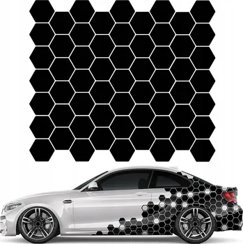 Samolepicí dekorace na vozidlo Samolepka na auto MGDesign černá matná 6x7 cm 59 ks