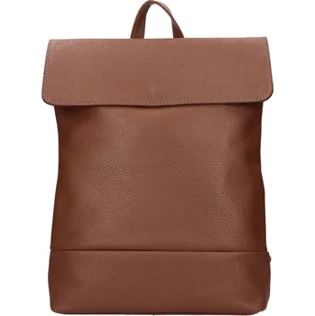 Městský batoh Dámský kožený batoh Italia Jenny - hnědá
