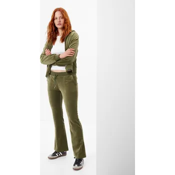 Dámské tepláky GAP Velour GAP kaki | krémová 2147076