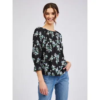 Dámská halenka Orsay Černá dámská květovaná halenka - Dámské Orsay černá 2291157