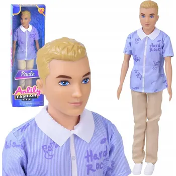 Panenka Anlily Panenka chlapec BLONDÝN Paulo v košili a světlých kalhotách ZA6006 A