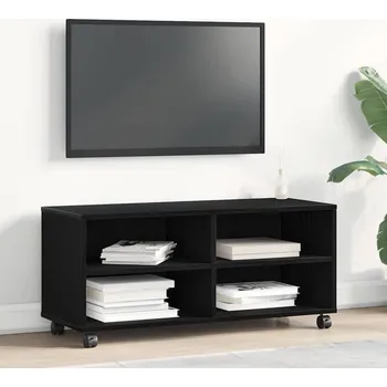 Obývací pokoj Televizní skříň Černá 90 x 35 x 40.5 cm Kompozitní dřevo