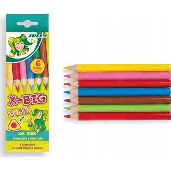 Pastelka PASTELKY DUŻE TRÓJKĄTNE 6 KUSŮ KREDEK SADA PASTELEK PRO MALOVÁNÍ