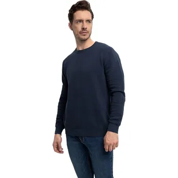 Pánský svetr Pánský svetr VOLCANO-S-MONO-604-DENIM Modrá M