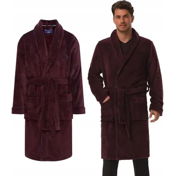 Pánský župan Pánský měkký župan Henderson Hustle Hnědo-fialová L