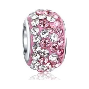 Přívěsek Prosperk Korálek na náramek Pandora růžový s kamínky S1412 Růžová