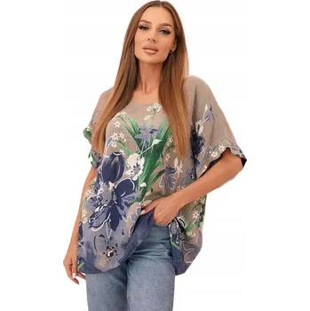 Kesi halenka s krátkým rukávem střih, volná, univerzální velikost